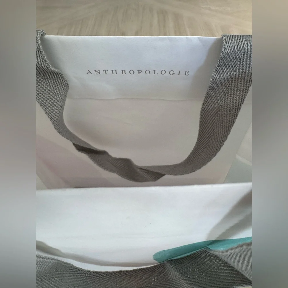 Anthropologie Small Shopping Bags Bundle of 3 Watercolor Gift Bags Fabric Handle